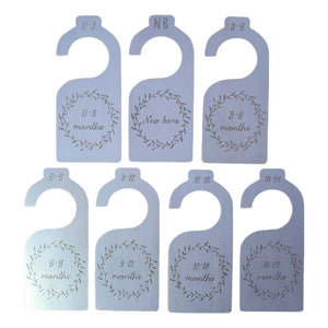 Creative Wooden Baby Closet Size Divider Hanger Set