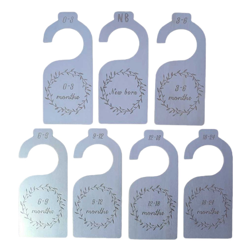Creative Wooden Baby Closet Size Divider Hanger Set