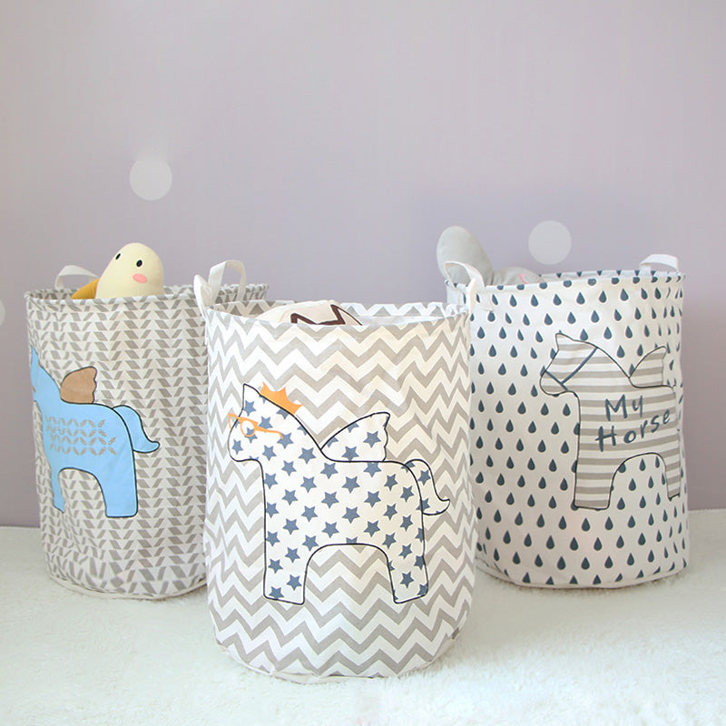Nursery Toy Storage Barrel Cute Unicorn