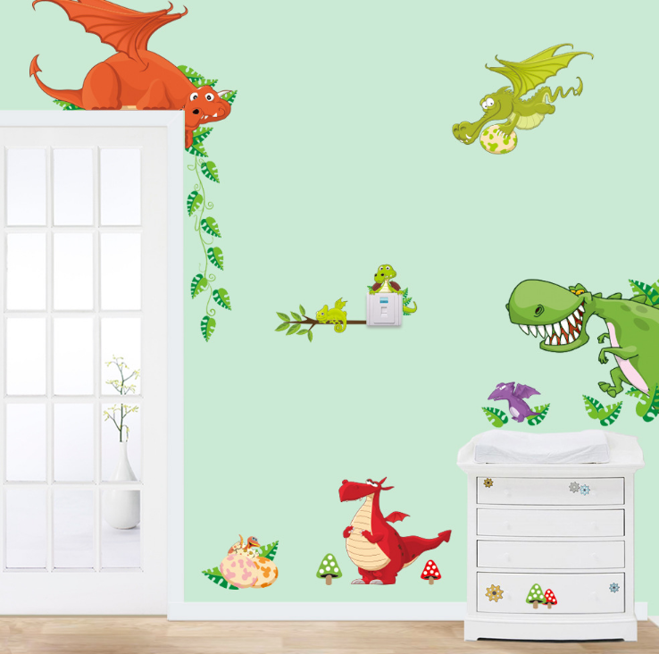 Cartoon Wall Decals Funny Staring Animals