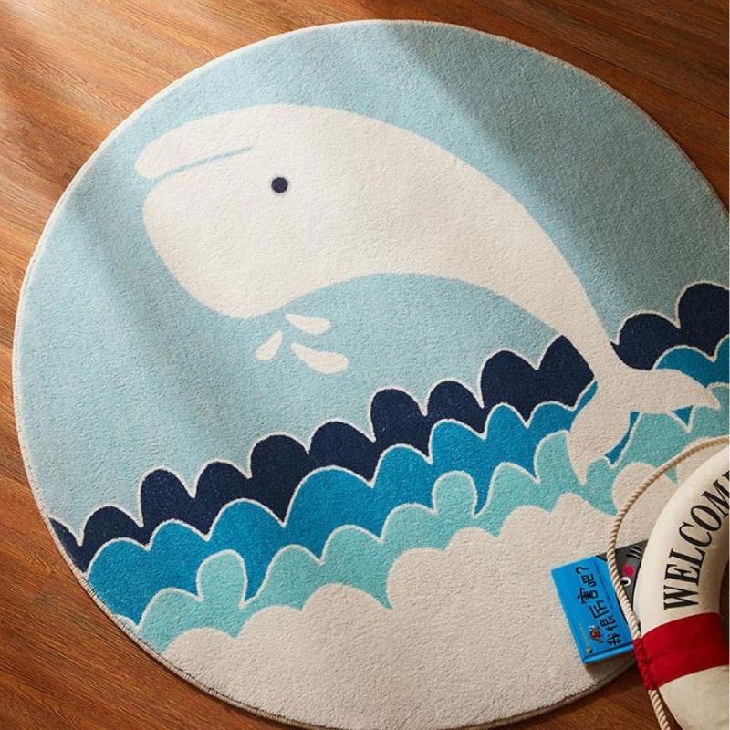 Round Area Rug Cute Animals