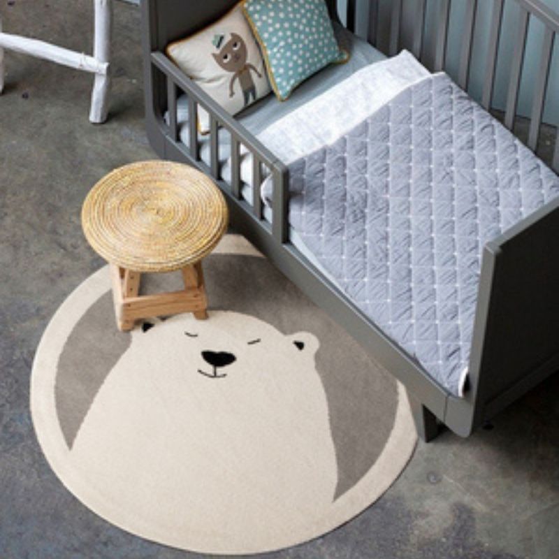 Nursery Round Area Rug Bears