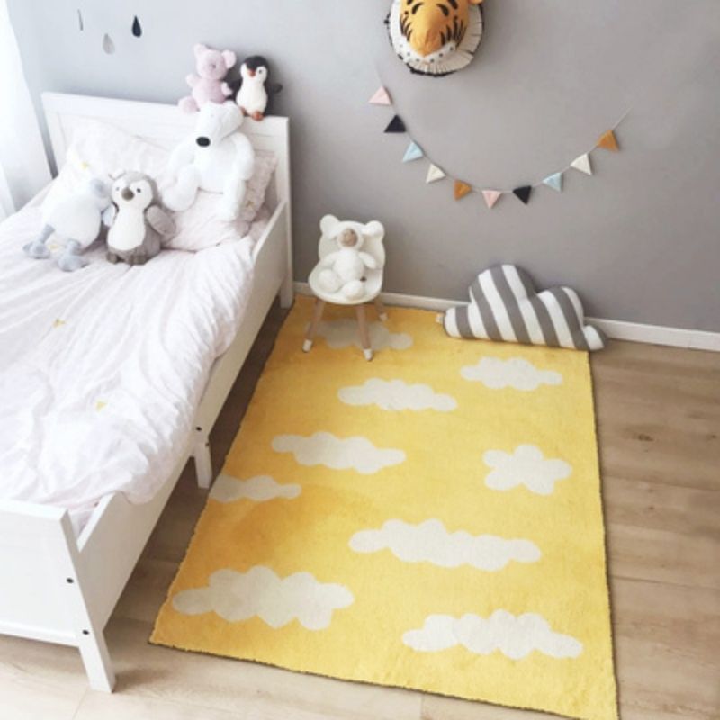 Nursery Soft Area Rug Clouds