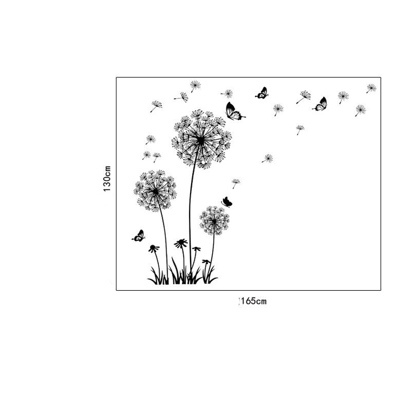 Cartoon Wall Decals Dandelion Flowers