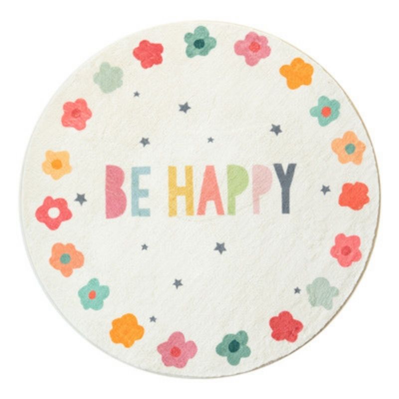Round Area Rug Be Happy