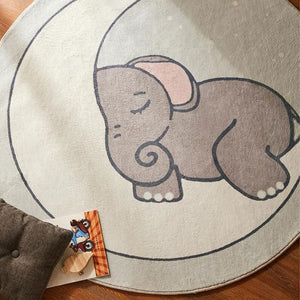 Round Area Rug Cute Animals