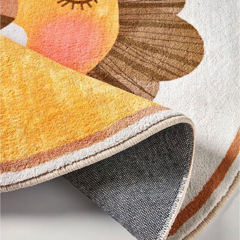 Round Area Rug Cute Animals