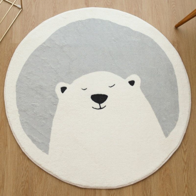 Nursery Round Area Rug Bears