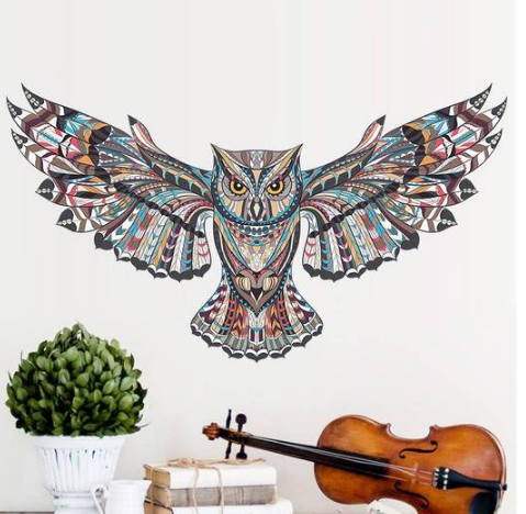 Cartoon Wall Decals Colorful Owl