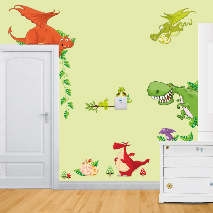 Cartoon Wall Decals Funny Staring Animals