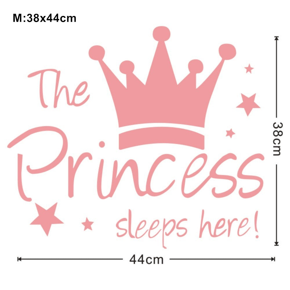 Quote Wall Decals Pink Crown Princess
