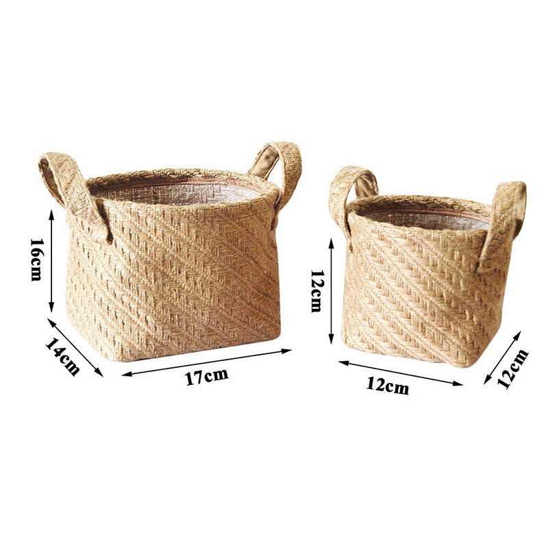 Woven Jute Storage Laundry Hamper
