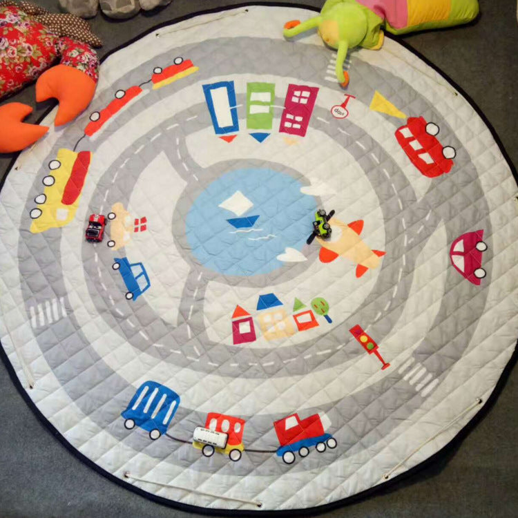 Cartoon Round Crawling Play Mats