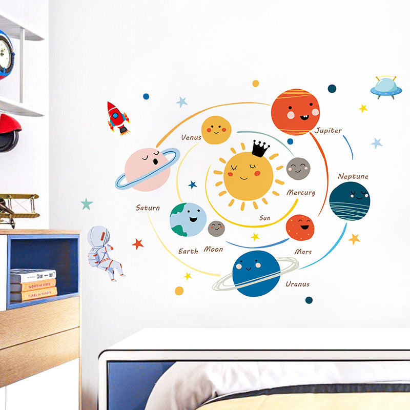 Cartoon Wall Decals Solar System Planets