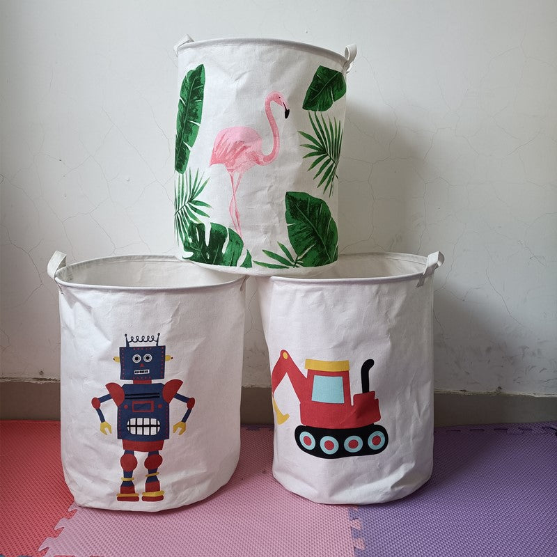 Storage Basket Laundry Hamper Fruit Flamingo