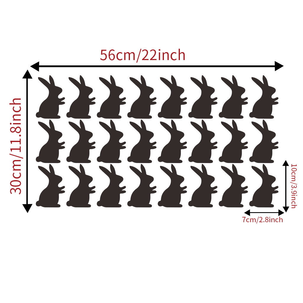 Pattern Wall Decals Black Bunnies