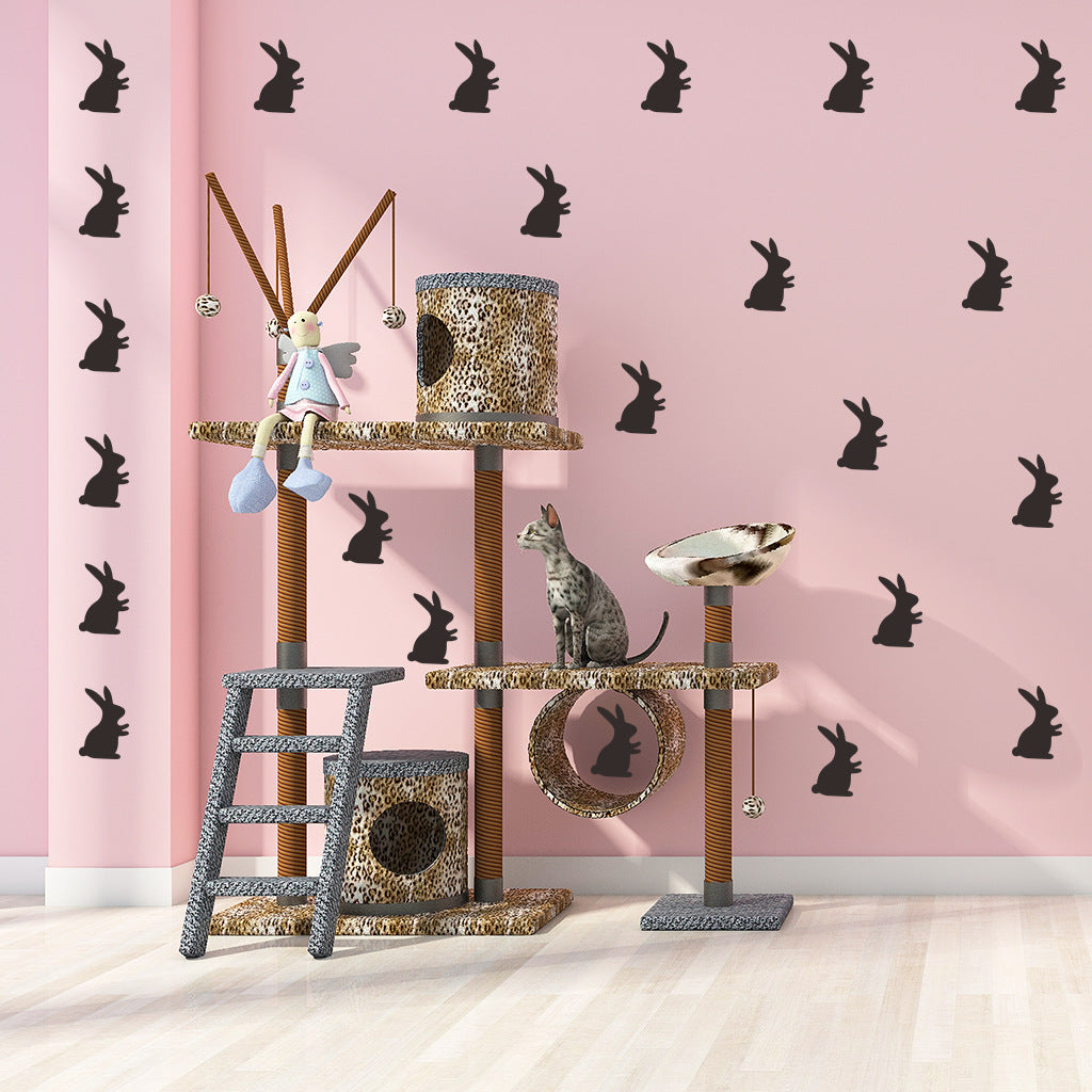Pattern Wall Decals Black Bunnies