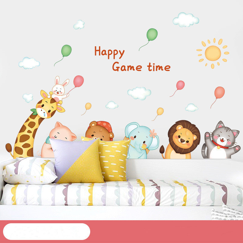 Cartoon Wall Decals Happy Animals