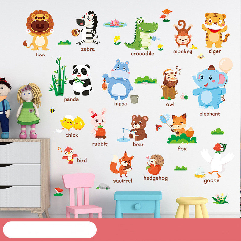 Cartoon Wall Decals Happy Animals