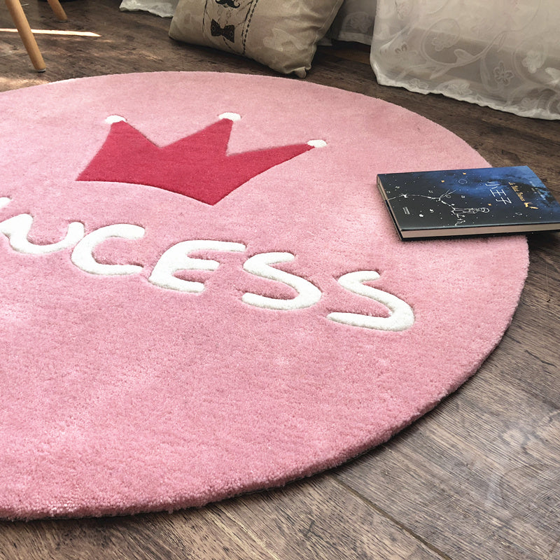 Cartoon Round Nursery Rug Princess