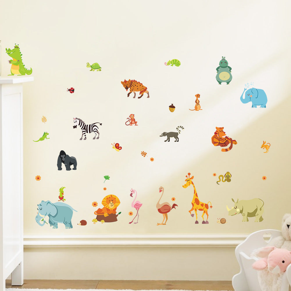 Cartoon Wall Decals Little Animal Friends