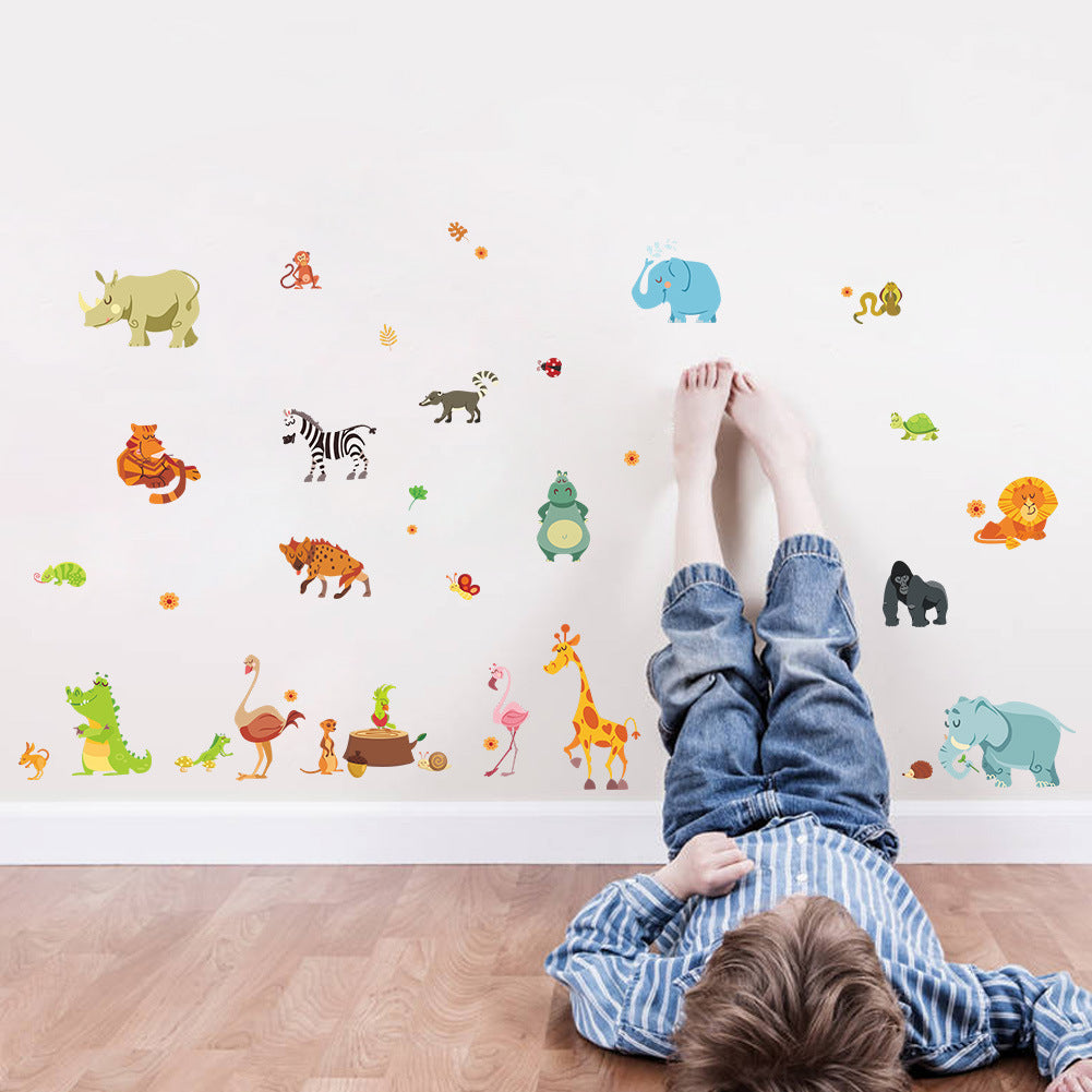 Cartoon Wall Decals Little Animal Friends