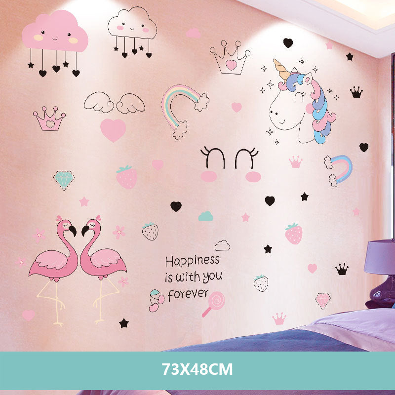 Cartoon Wall Decals Pink Nursery Designs