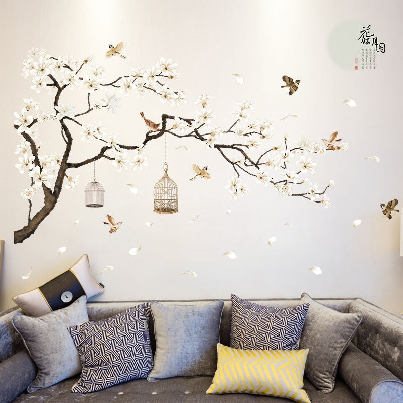 Wall Decal Beautiful White Sakura