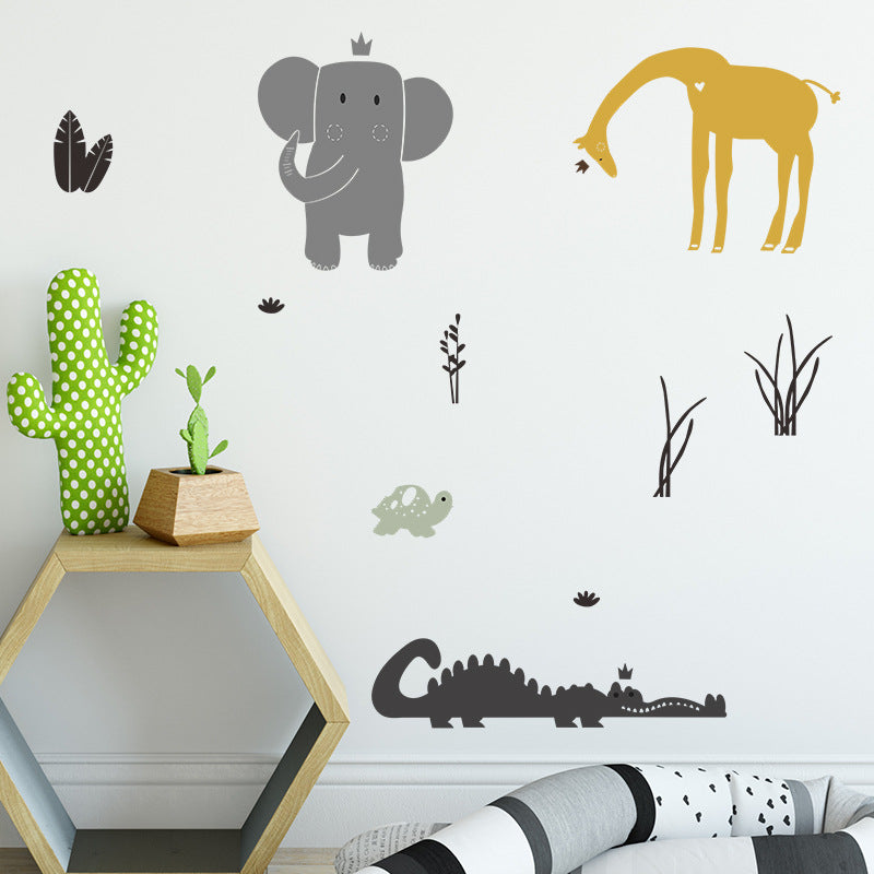 Cartoon Wall Decals Minimal Animals
