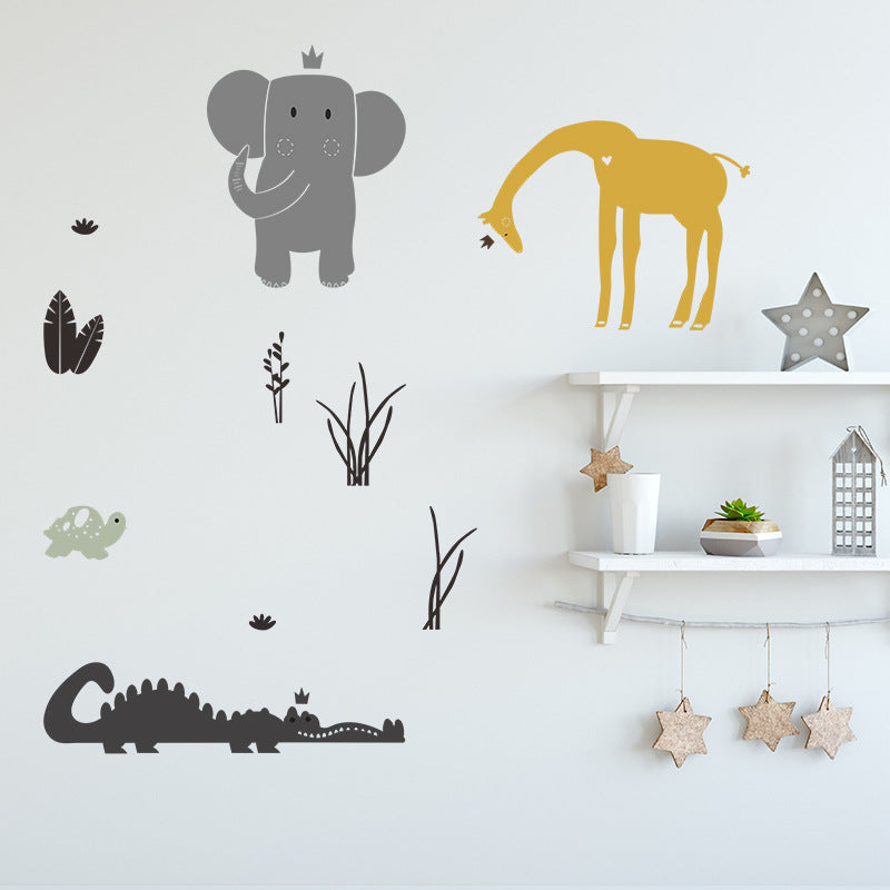 Cartoon Wall Decals Minimal Animals