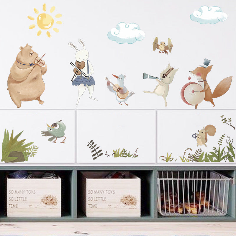 Cartoon Wall Decals Animal Concert