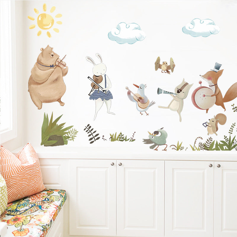 Cartoon Wall Decals Animal Concert