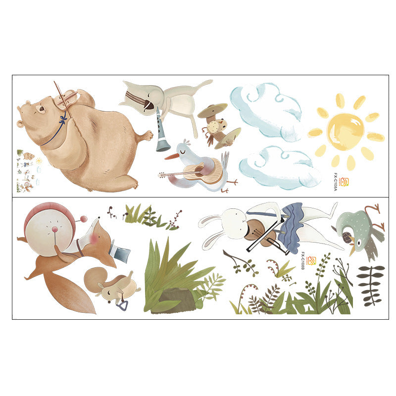Cartoon Wall Decals Animal Concert