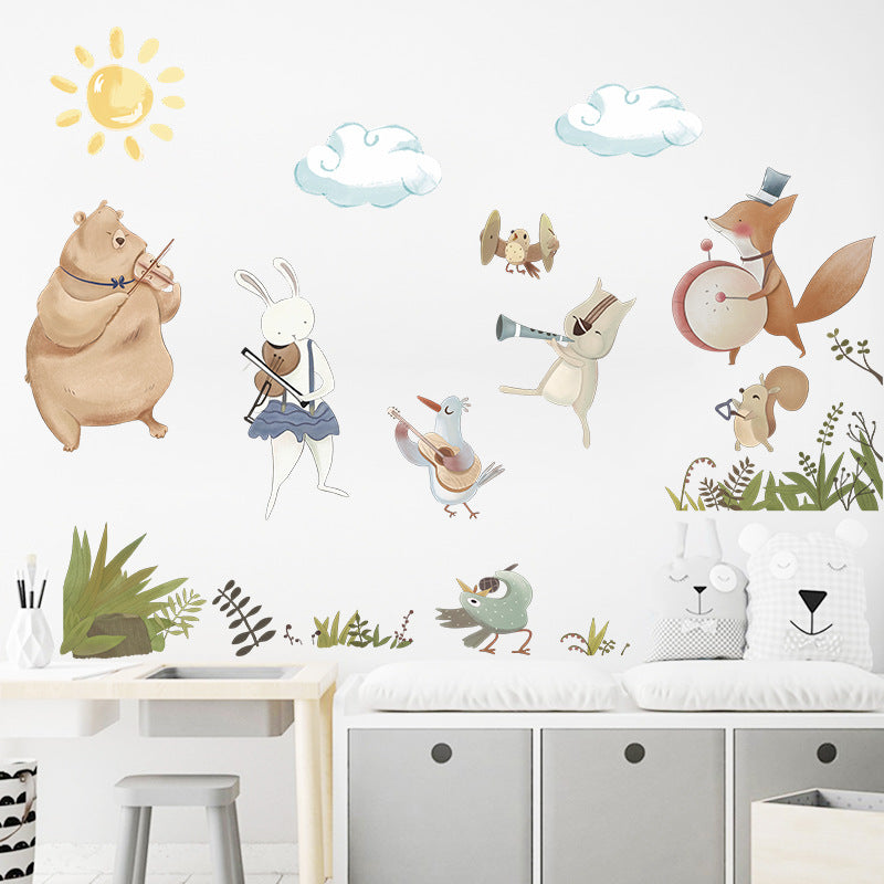 Cartoon Wall Decals Animal Concert