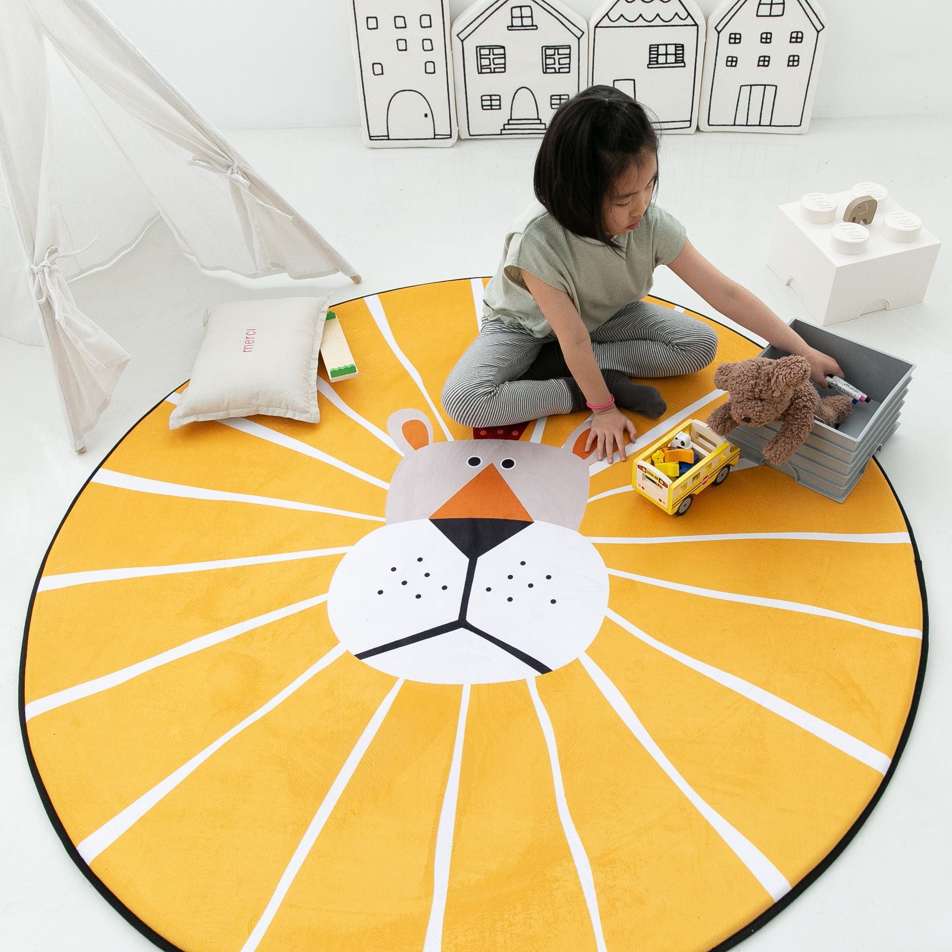 Cartoon Round Cute Play Mats