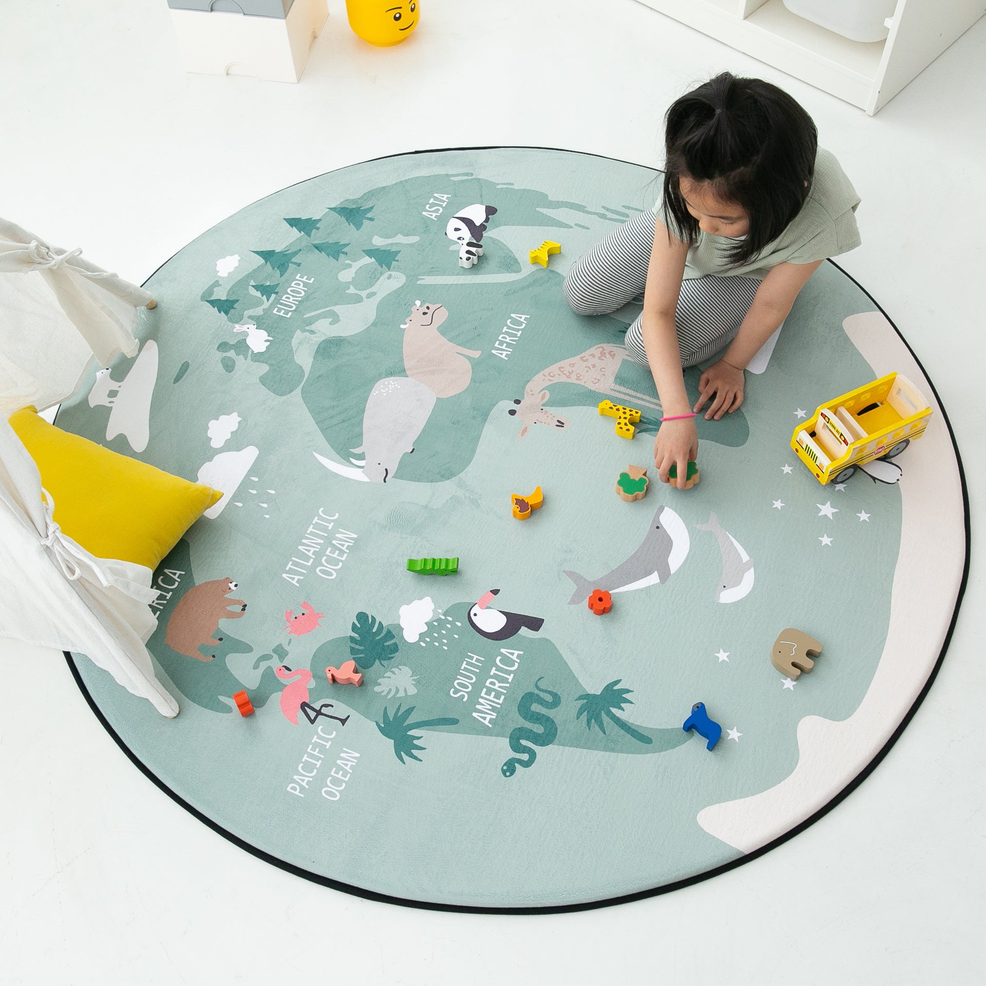 Cartoon Round Cute Play Mats