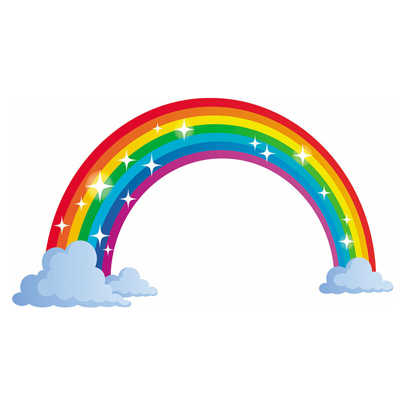 Cartoon Wall Decal Shiny Rainbow