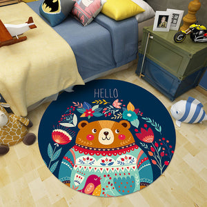 Cute Round Carpet Sweater Bear