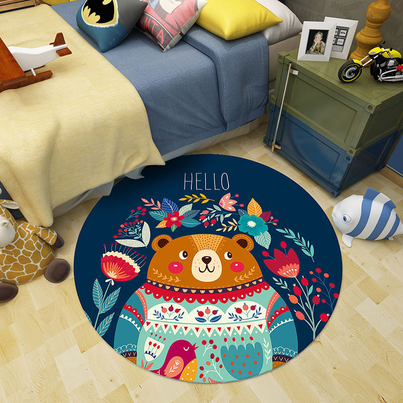 Cute Round Carpet Sweater Bear