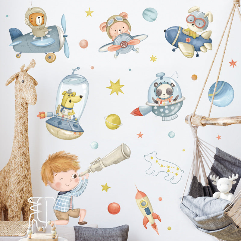 Cartoon Wall Decals Dogs in Sky