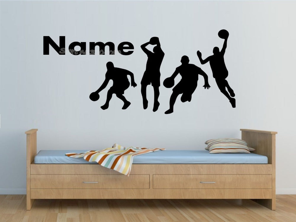 Custom Name Wall Sticker Basketbal