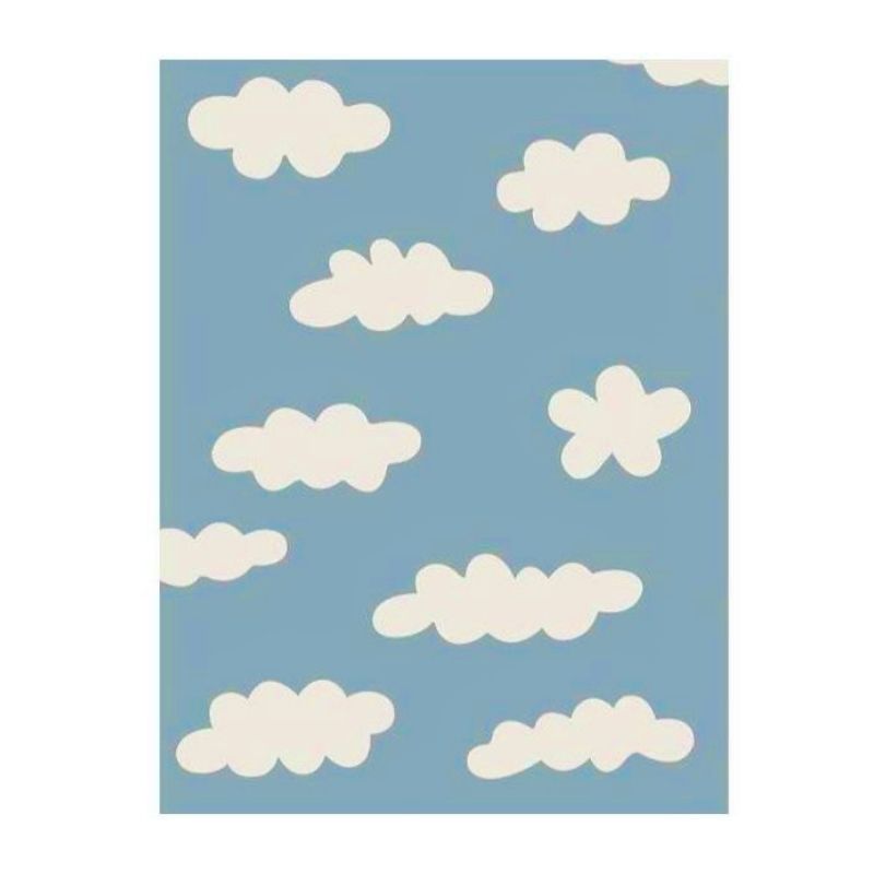 Nursery Soft Area Rug Clouds