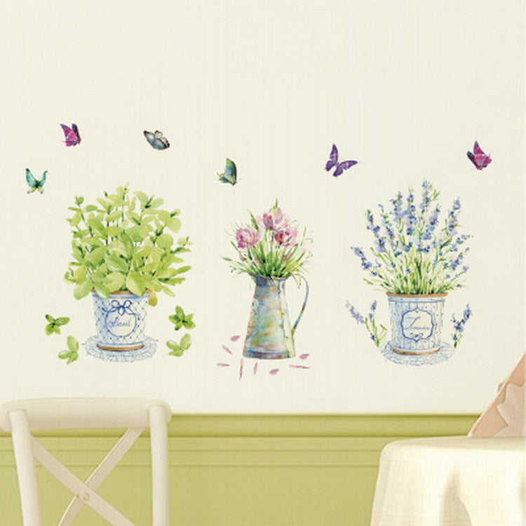 Wall Stickers Flowers In Vase