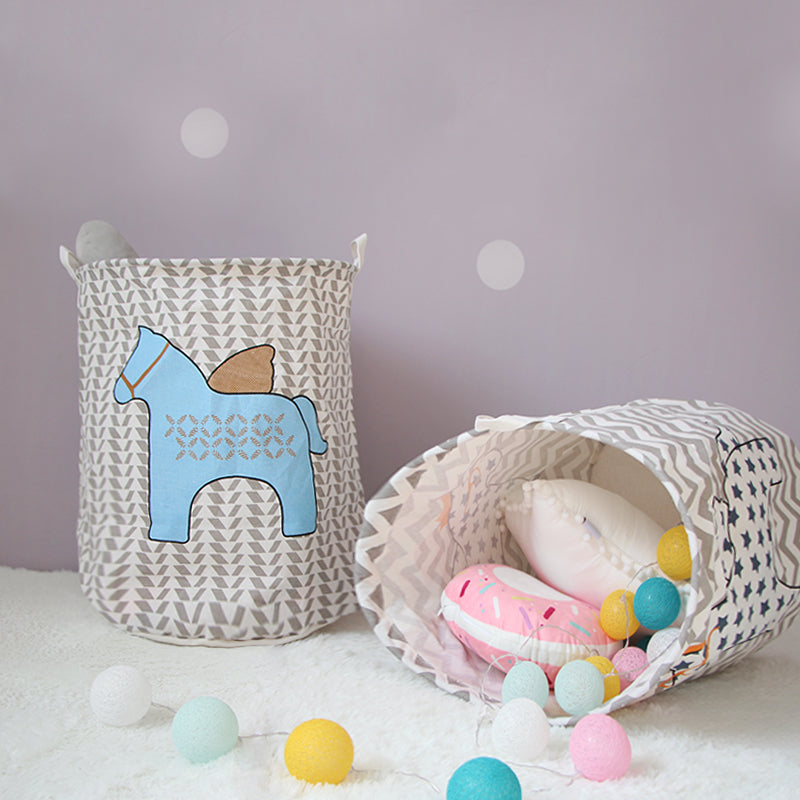 Nursery Toy Storage Barrel Cute Unicorn