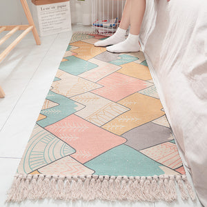 Fringed Cotton Long Rug