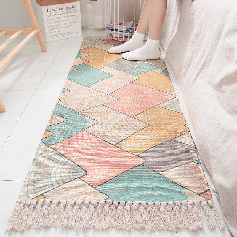Fringed Cotton Long Rug