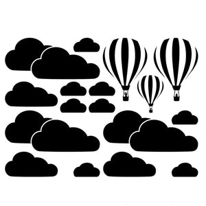 Cartoon Wall Decals Hot Air Balloons