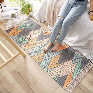 Fringed Cotton Long Rug