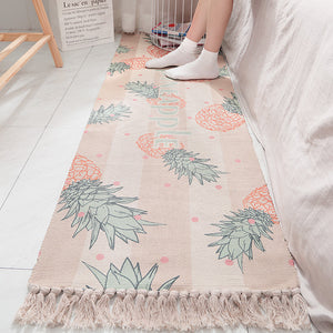 Fringed Cotton Long Rug
