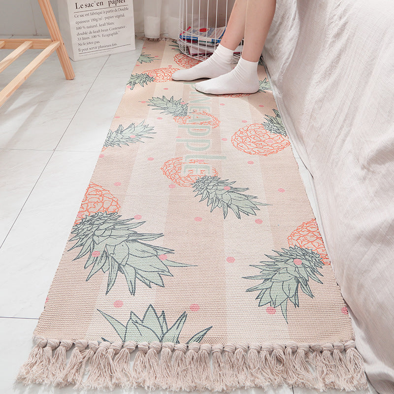 Fringed Cotton Long Rug